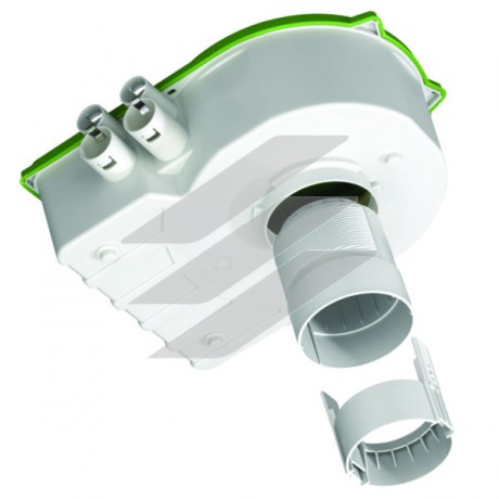 BTronic XL Drillbox, (255x280x92мм), універсальна коробка для монтажу в стелю, з додатковим простором, випускний отвір - Ø 76 мм, 8 введень для труб (4-М20, 4-М25) Spelsberg